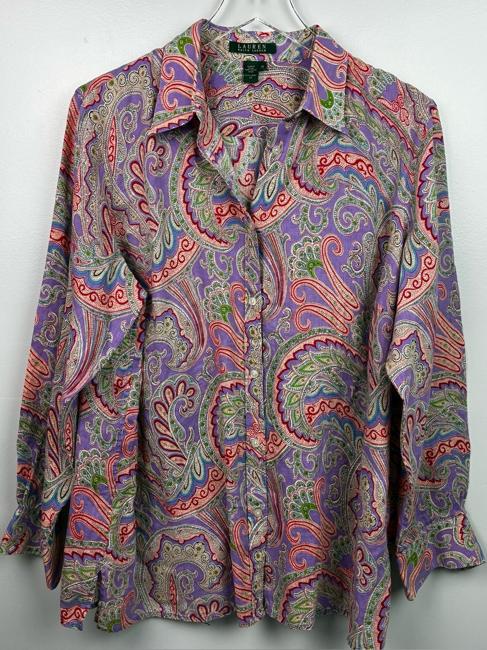 Lauren Ralph Lauren Paisley Linen Blouse